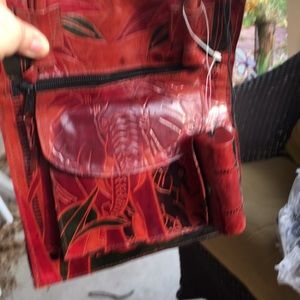 NWT leather hand painted